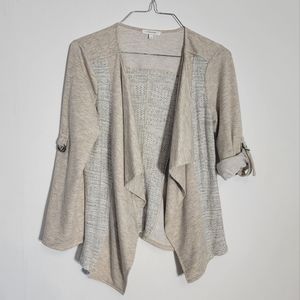 Maurices Beige Open-Front Sweater